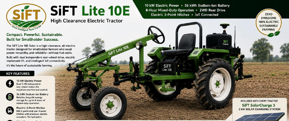 SiFT Lite 10E electric tractor